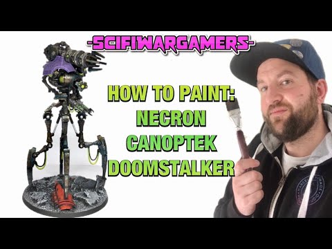 How to paint Necrons Canoptek Doomstalker Tutorial - Including glowing green bits! - Warhammer 40k