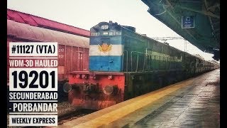 preview picture of video '#11127 (VTA) WDM-3D Hauled 19201 Secunderabad - Porbandar Weekly Express'