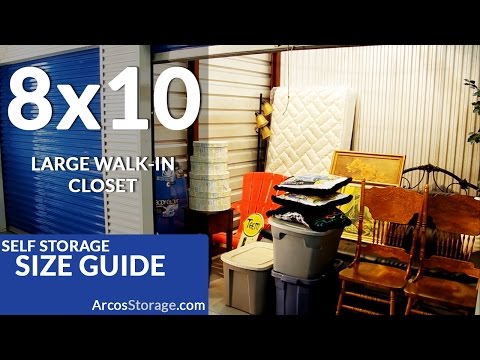 Part of a video titled 8x10 Size Guide: Self Storage - YouTube