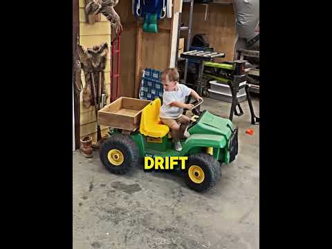 Little Boy Drifts Like Pro 😎🚜 #shorts