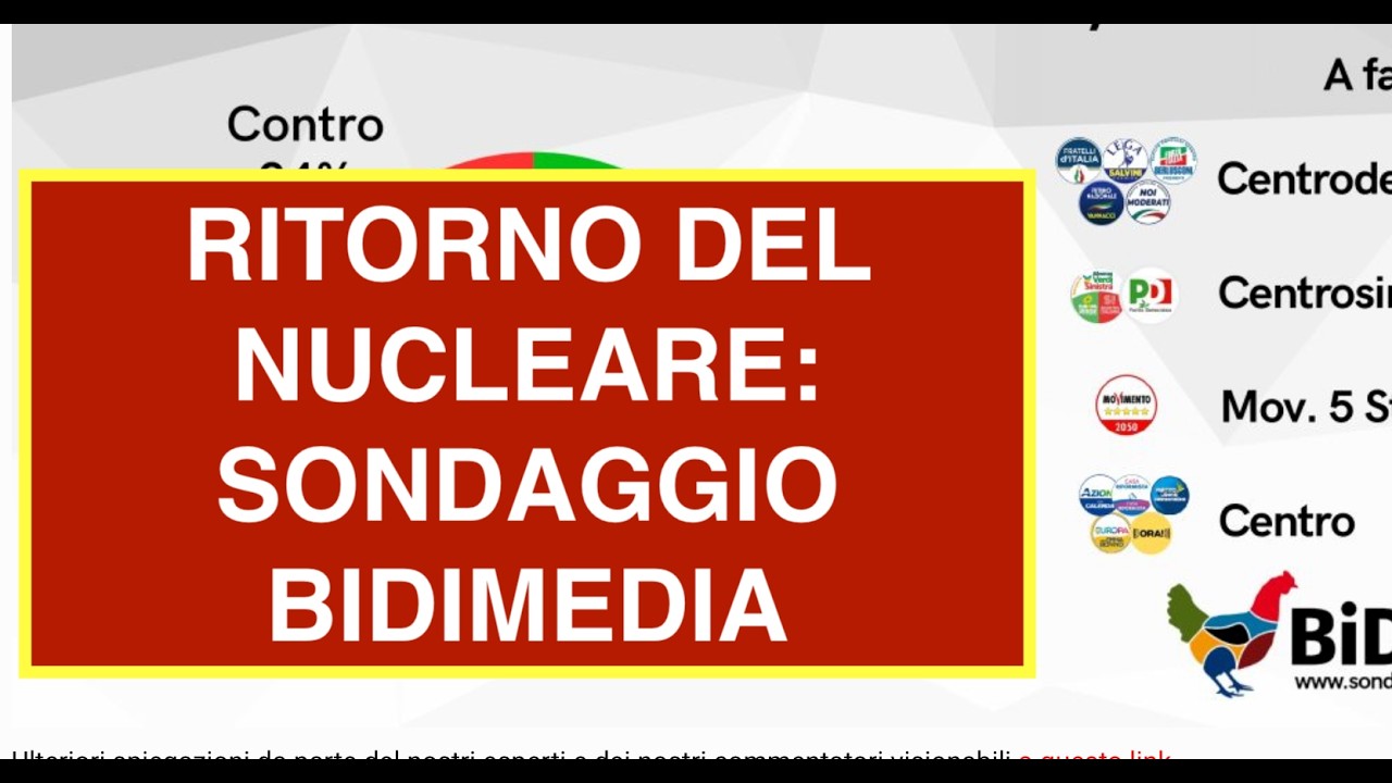 RITORNO DEL NUCLEARE: SONDAGGIO BIDIMEDIA