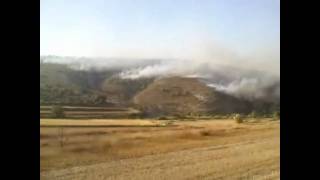 preview picture of video 'incendi en la Valleta, en la zona del Pantanet, Alfafara'