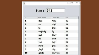 Java Tutorial - How To Get The Sum Of JTable Column Values Using Java [ With Source Code ]