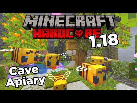 Minecraft 1.18 Hardcore Survival - Ep 8 - Lush Cave Bee Garden