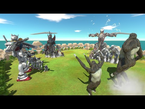 Power Levels MechaGodzilla vs Gigan vs Gundam vs Beast Titan - ARBS