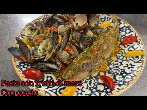 Pasta fresca con Coccio e frutti di mare (gallinella di mare)❤️ chef Enzo di Meglio