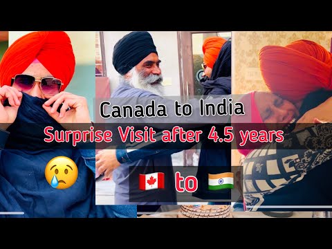 Surprise Visit from Canada🇨🇦 to india🇮🇳 after 4.5 years #surprisevisit #canadatoindia #emotional