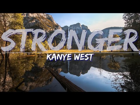 Kanye West - Stronger (Clean) (Lyrics) - Audio at 192khz, 4k Video