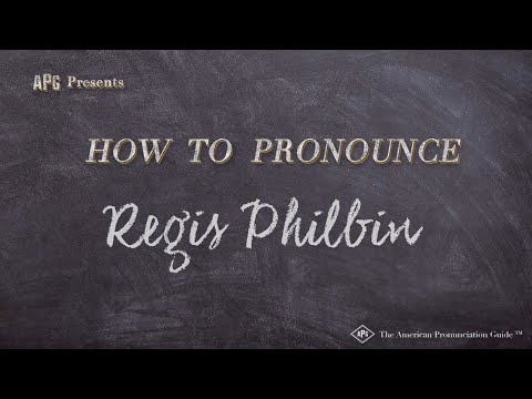 How to Pronounce Regis Philbin (Real Life Examples!)