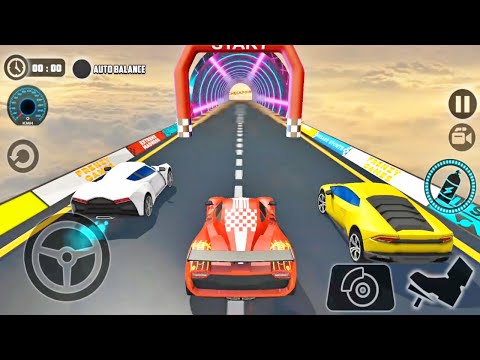 Impossible Car Tracks 3D - Red Car Driving Stunts Simulator Multiplayer Mode Best Android Games 2017