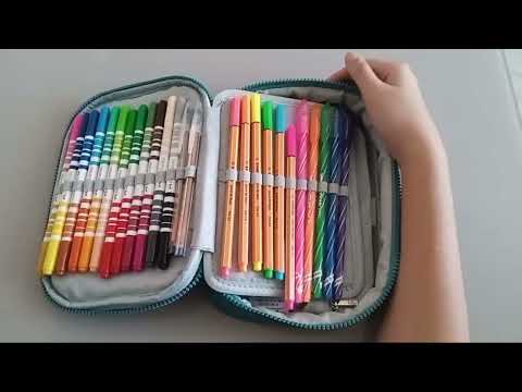 Organizando meu estojo para 2025!!🎀💗 (versão 8 ano)