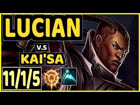 MAGIFELIX (LUCIAN) vs KAI'SA - 11/1/5 KDA BOTTOM ADC GAMEPLAY - EUW Ranked GRANDMASTER