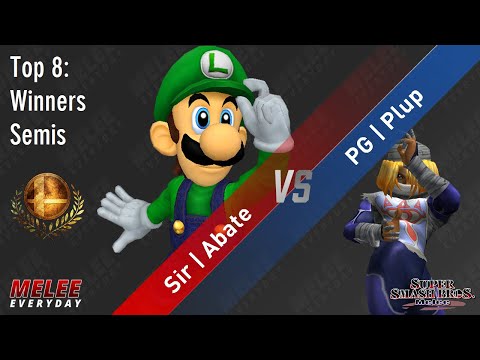 Aegis - Sir | Abate (Luigi) vs. PG | Plup (Sheik) - SSBM - Top 8 - Winners Semis