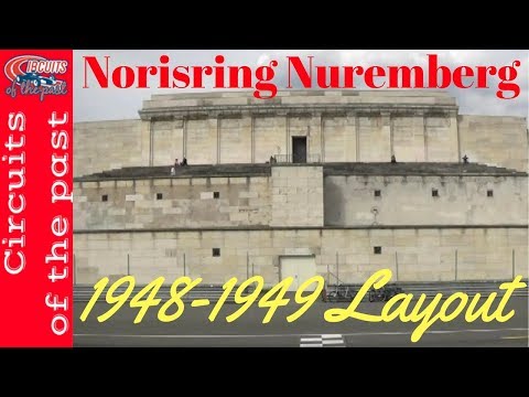 Norisring street circuit Nuremberg 1948-1949 layout with tunnel Onboard POV