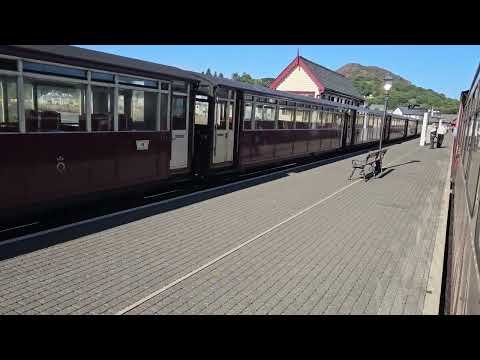 Ffestiniog Railway Double Fairlie ' David Lloyd George' Arriving at Porthmadog Station