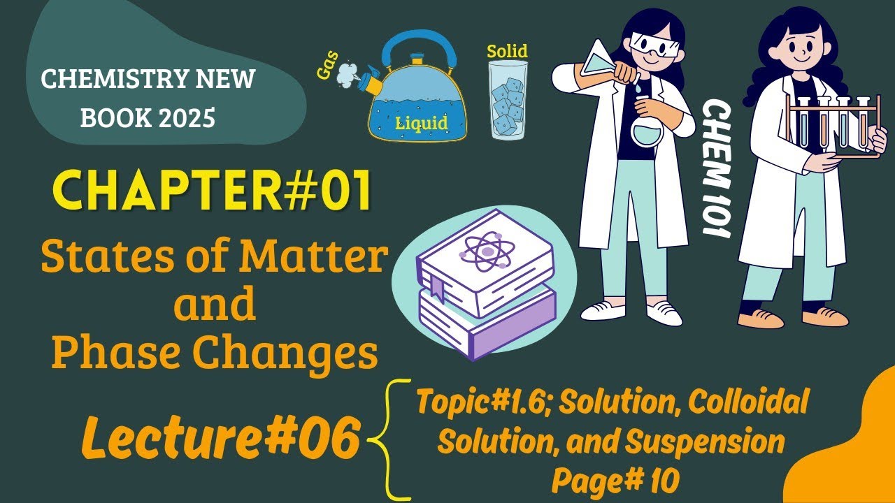 9th Class Chemistry New Book 2025,Chapter#1,Topic: Solution, Colloidal Solution,and Suspension,Pg#10