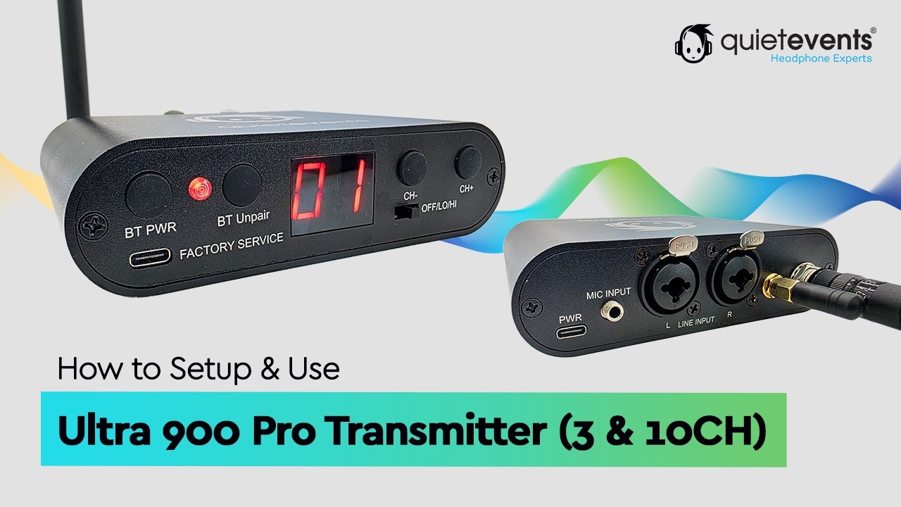 Ultra 900 Pro Transmitter (3 & 10CH) - Silent Disco