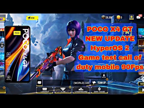 POCO X4 GT | New update HyperOS 2 | GameTest Call of Duty Mobile |  LOW +Ultra 90Fps IN BR season 4