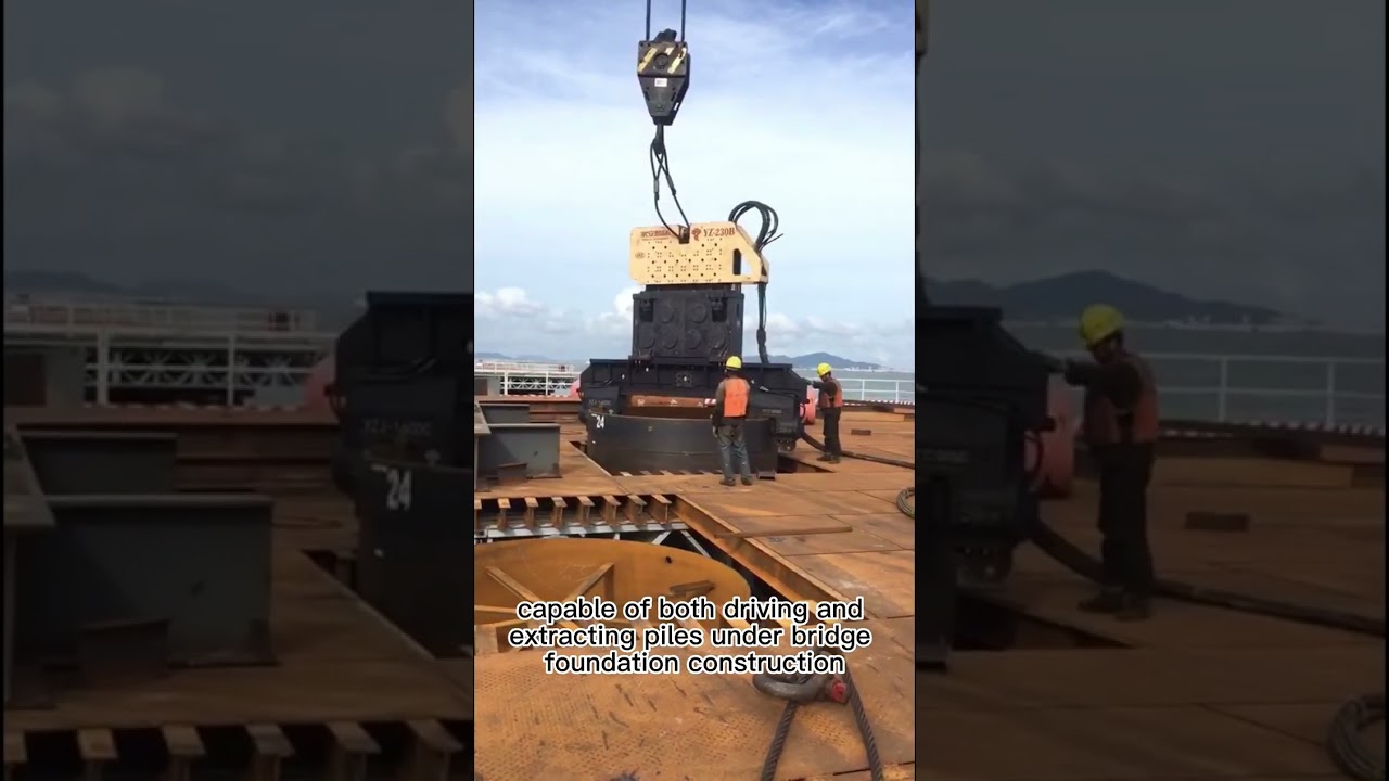 Versatile vibratory hammer for bridge construction