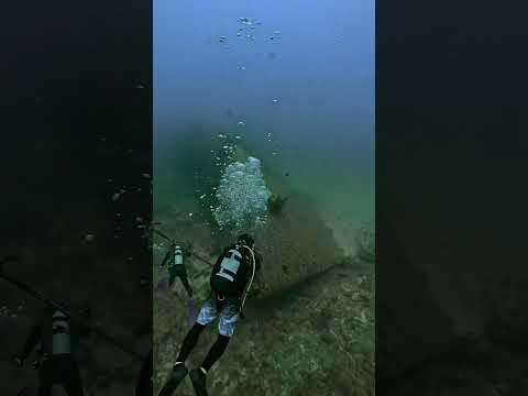 Diving the Bow of USS Emmons Wreck in Okinawa 🤿 #scubadiving #shorts #wreckdiving