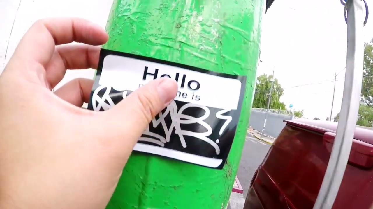 hello my name is eggshell stickers black & white review