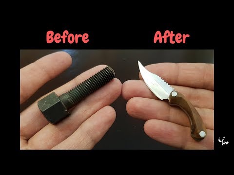 I Turn A Bolt  Into A Special Little Hunting Knife