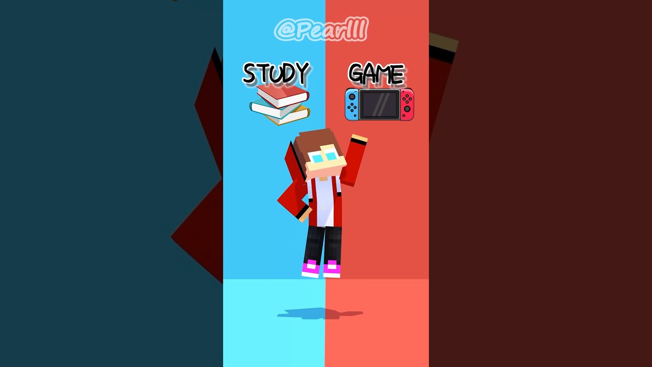JJ Study 1+1=4😂 - MAIZEN Minecraft Animation #shorts