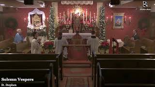 Vespers: 7:00 P.M EASTERN TIME (ET)