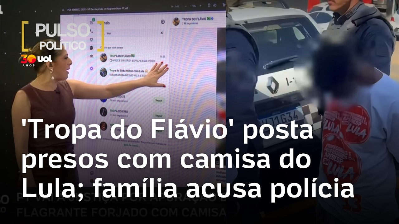  'Tropa do Flávio' posta vídeo de presos com camiseta do Lula; família acusa polícia de forjar o caso