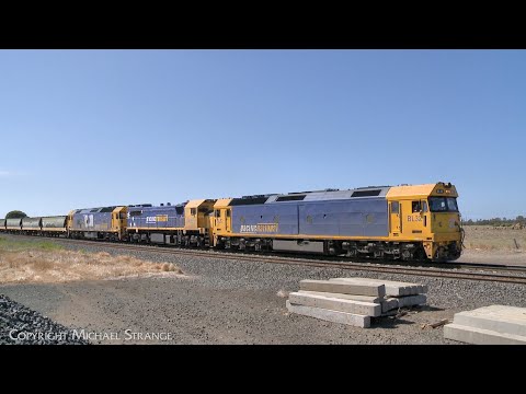 7731V Grain Train With X48 Approaching Gheringhap Loop (29/10/2023) - PoathTV Australian Railways