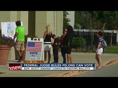 Federal judge orders Florida to create system to restore felons’ voting rights