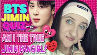 BTS Quiz - How well do you know Jimin? REACTION (Am I a true Jimin Biased ARMY?)