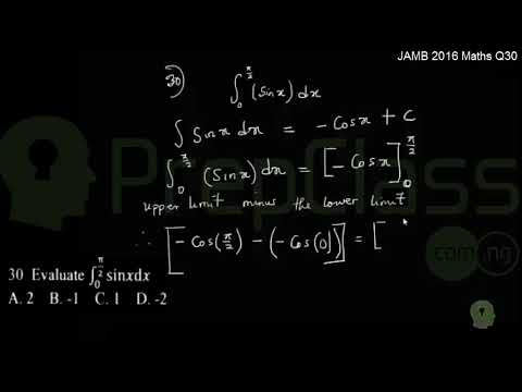 Integration - JAMB 2016 MATHS Question 30