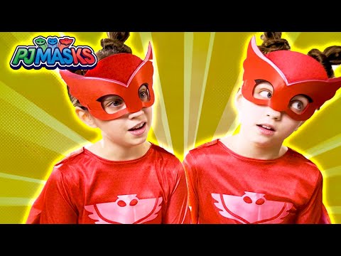 PJ Masks in Real Life 🌟 Owlette's Evil Twin?! 🌟 Pretend Play Super Heroes | PJ Masks Official