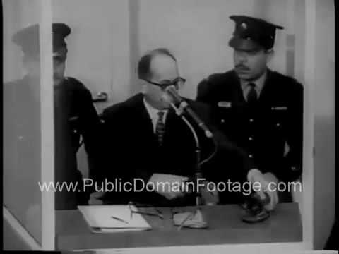 German Nazi Adolf Eichmann convicted and sentenced to Hang PublicDomainFootage.com