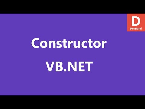 VB Net Create Constructor
