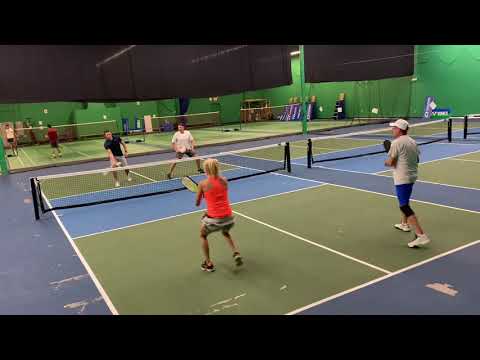 4.5+ Pickleball Senior Mixed vs Mens Doubles Mark/Camy vs Phillp/Christiaan at ClearOne