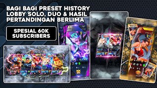 Download lagu BAGI BAGI PRESET HISTORY ML SOLO, PRESET LOADING SCREEN ML BERDUA, PRESET LOADING SCREEN ML BERLIMA mp3