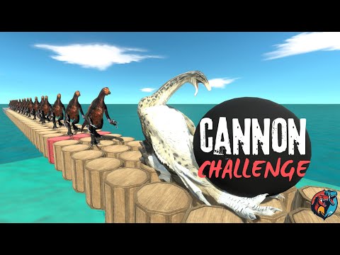 Funny Ragdoll: Huge Old Cannon vs Animals, Dinosaurs, Godzilla - Animal Revolt Battle Simulator
