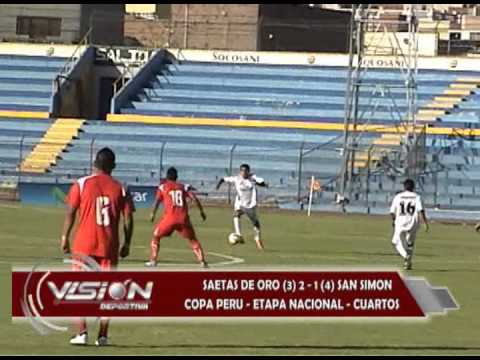 SAETAS DE ORO 2 - 1 SAN SIMON COPA PERU E. NACIONAL - Visión Deportiva 2013 Pueblo TV Canal 39