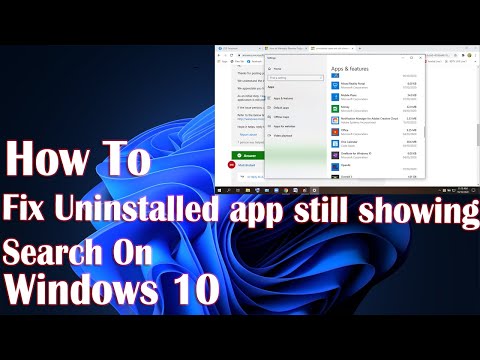 Uninstalled App Still Showing Windows 10 Search - How To Fix