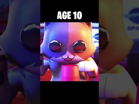 Fortnite: Meowscles At Different Ages 😍 (World's Smallest Violin🎻)