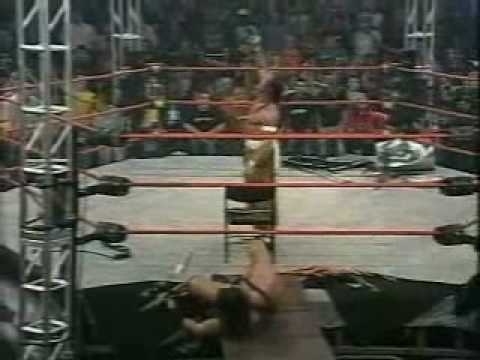 tna - jeff hardy vs sabu vs rhino vs abyss (monsters ball)