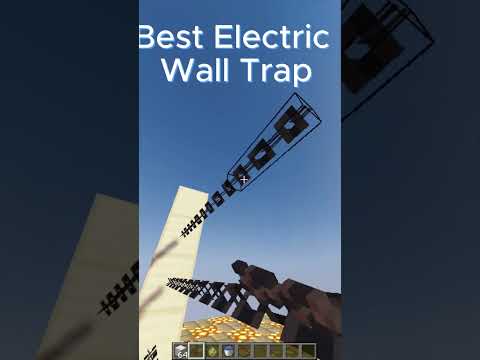 Minecraft Best Electric Wall Trap #shorts