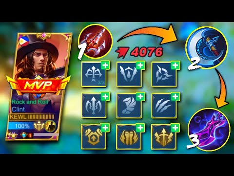 TRY THIS! CRITICAL ONE SHOT BUILD USING MARKSMAN EMBLEM!!🔥 | CLINT NEW BEST BUILD & EMBLEM!! - MLBB