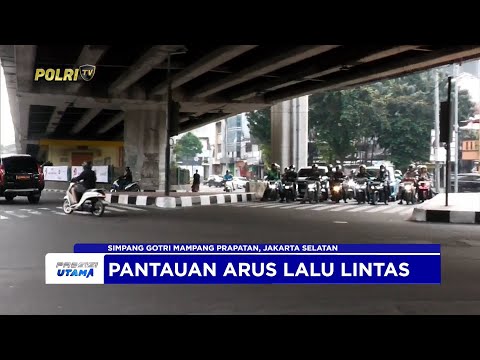 NTMC POLRI - PANTAUAN ARUS LALU LINTAS DI SIMPANG GOTRI MAMPANG PRAPATAN, JAKARTA SELATAN