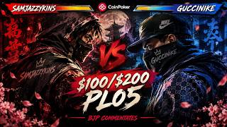 HSP: SAMJAZZYKINS IS BACK! $100/$200 PLO5 BATTLE vs GUCCINIKE!