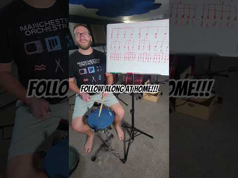 Drum Follow Along Single Stroke Roll 8th Notes, 8th Note Triplets & 16th Note Triplets