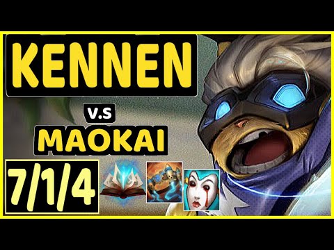 WHITEKNIGHT (KENNEN) vs MAOKAI - 7/1/4 KDA TOP CHALLENGER GAMEPLAY - EUW