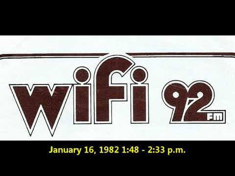 WIFI 92 Philadelphia 92.5 January 1982 aircheck